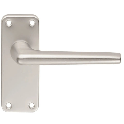 Aluminium Lever On Backplate - Latch - Satin Anodised Aluminium 102MM X 41MM
