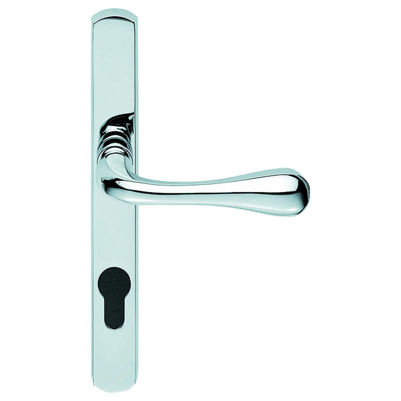 Narrow Plate - (As1Np) Astro Lever Lock Euro Profile Furniture (92Mm C/C) Cro (Polished Chrome) - Polished Chrome 208mm x 26mm