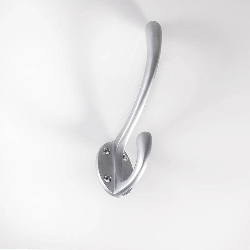 Heavy Architectural Quality Hat & Coat Hook - Satin Chrome 143mm
