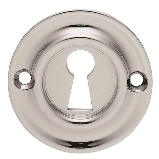 Victorian Escutcheon Lock Profile Round Face Fix - Polished Chrome 42MM