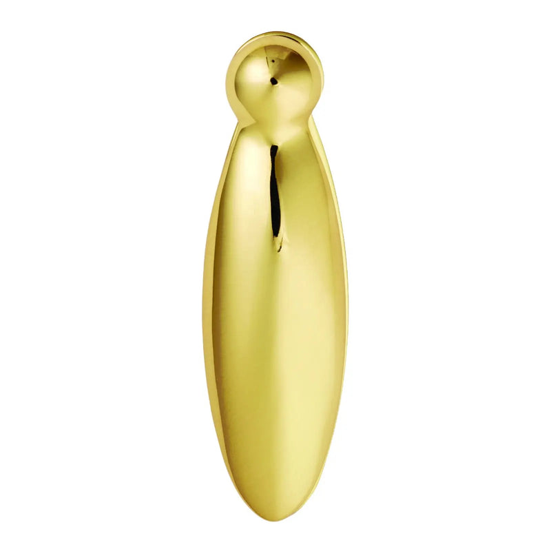 Escutcheon Lock Profile Pear Drop Covered Face Fix - Polished Brass