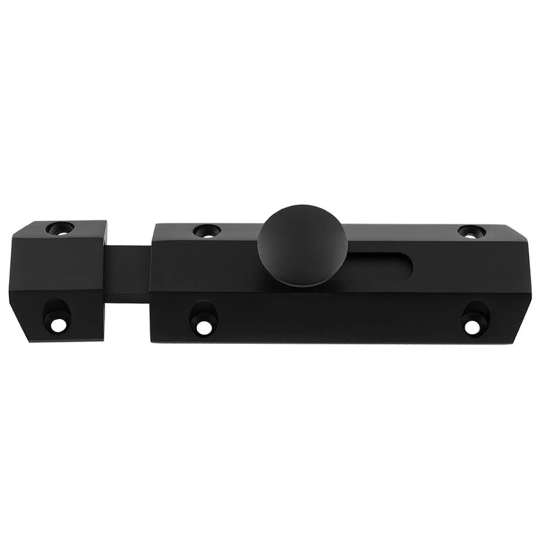 Stax 102 X 36Mm Surface Bolt C/W Keep Flat & Angled Mortice Keeps - Matt Black 102mm