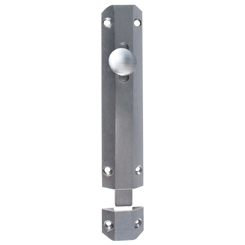 Stax 152 X 36Mm Surface Bolt C/W Keep Flat & Angled Mortice Keeps - Satin Chrome 150MM
