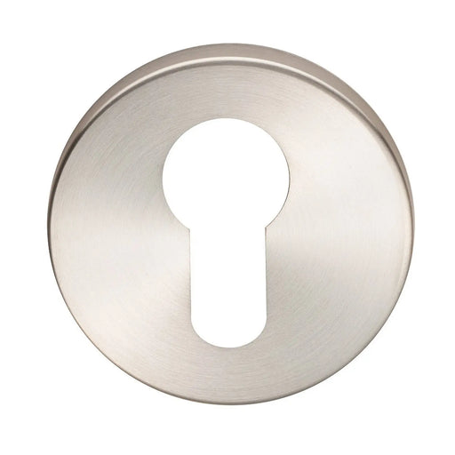 Escutcheon - Euro Profile - Push-On Round Rose - Satin Stainless Steel