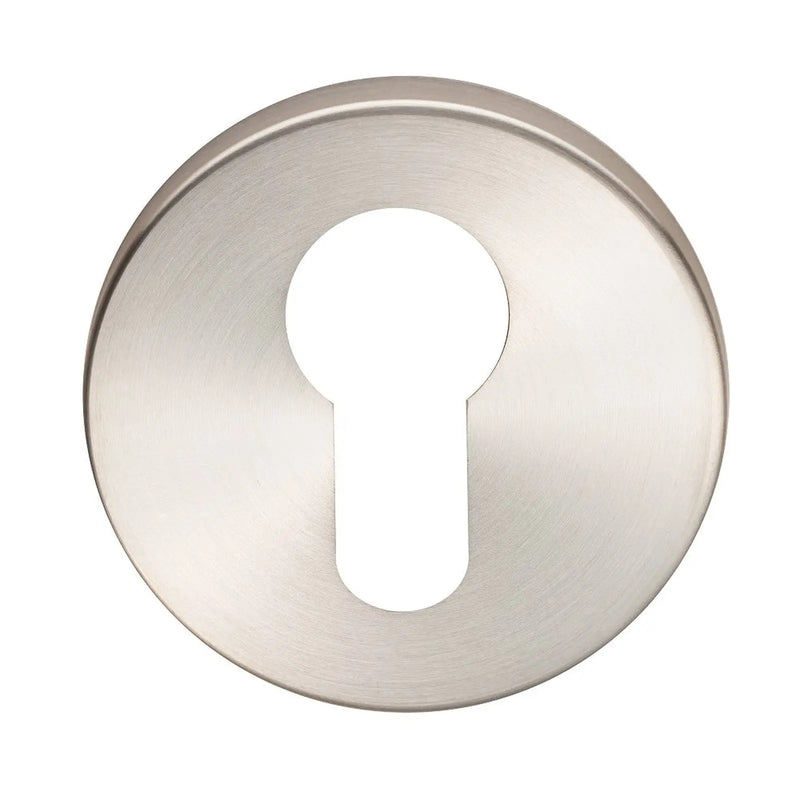 Escutcheon - Euro Profile - Push-On Round Rose - Satin Stainless Steel