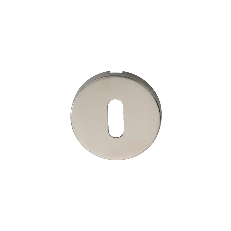 Escutcheon - Lock Profile - Push-On Round Rose - Bright Stainless Steel