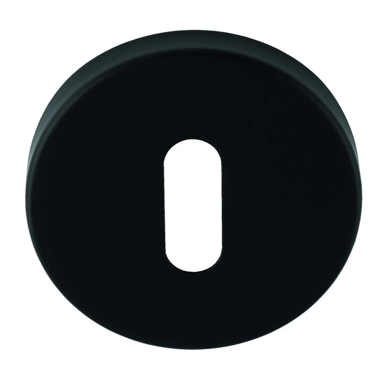 Escutcheon - Lock Profile - Push-On Round Rose - Matt Black
