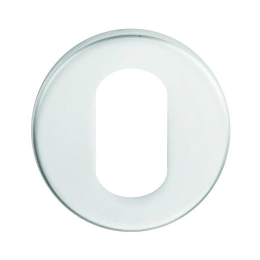 Escutcheon - Oval Profile - Push-On Round Rose - Satin Stainless Steel