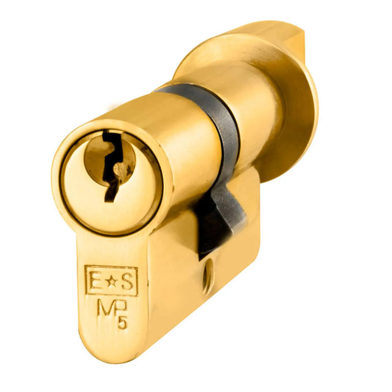 Mp5 80Mm Euro Cylinder & Turn - Ktd - (Architectural) - Polished Brass