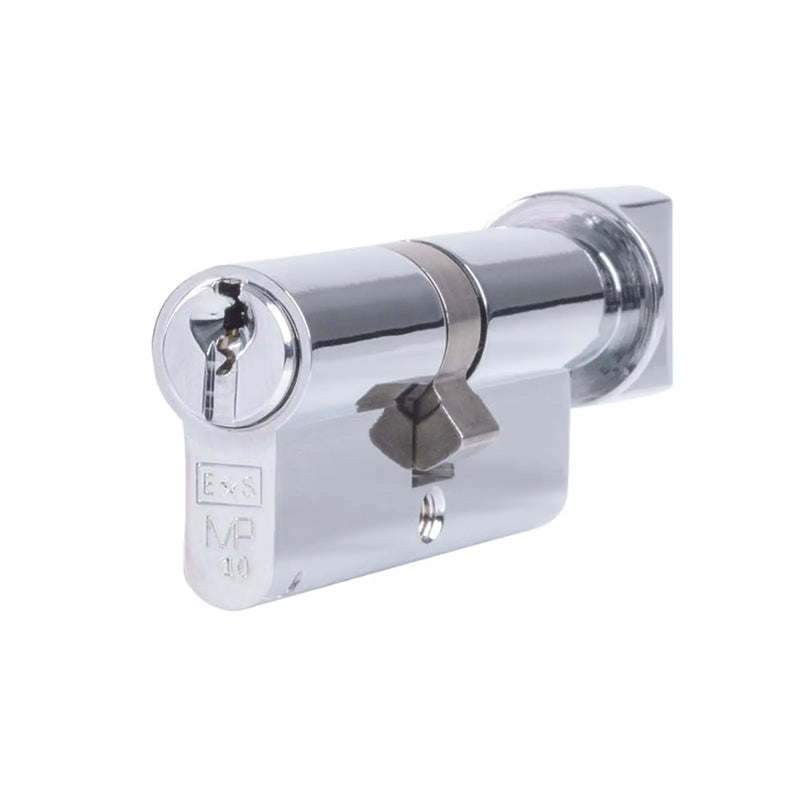 Mp10 70Mm Euro Cylinder & Turn - Ktd - Polished Chrome