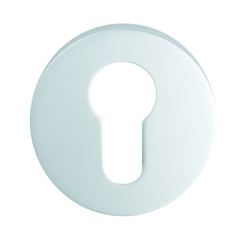 Escutcheon - Euro Profile On Concealed Fix Round Rose - Satin Anodised Aluminium 52 x 8