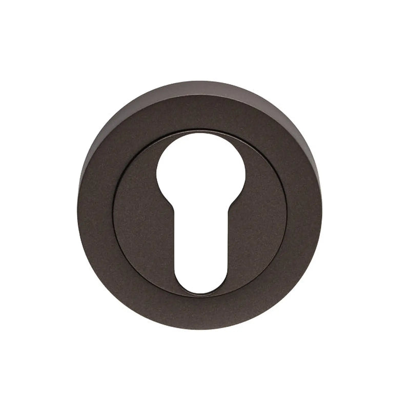 Escutcheon - Euro Profile - Screw-On Round Rose - Matt Bronze