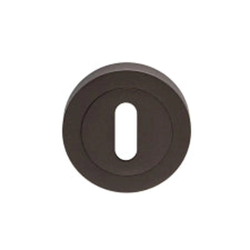 Escutcheon - Lock Profile - Screw-On Round Rose - Matt Bronze