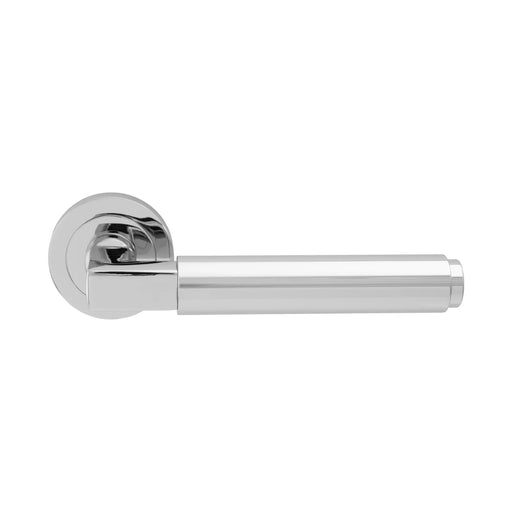 Masano Lever On Sprung Screw-On Round Rose - Polished Chrome
