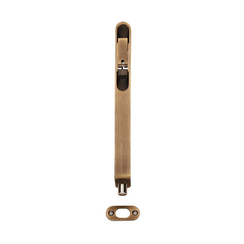 Stax 203 X 20Mm Lever Action Flush Bolt - Radius - Antique Brass 203mm