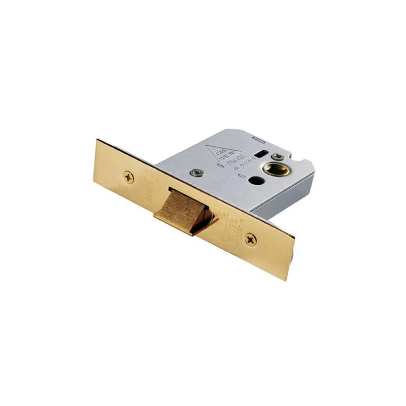 Flat Latch 76Mm - Electro Brassed