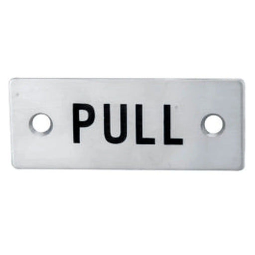 Stax 30 X 75Mm - Pull Sign - Face Fix - Satin Stainless Steel