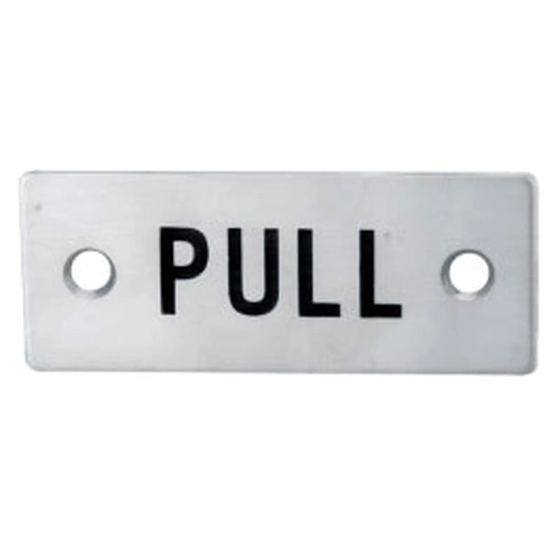 Stax 30 X 75Mm - Pull Sign - Face Fix - Satin Stainless Steel