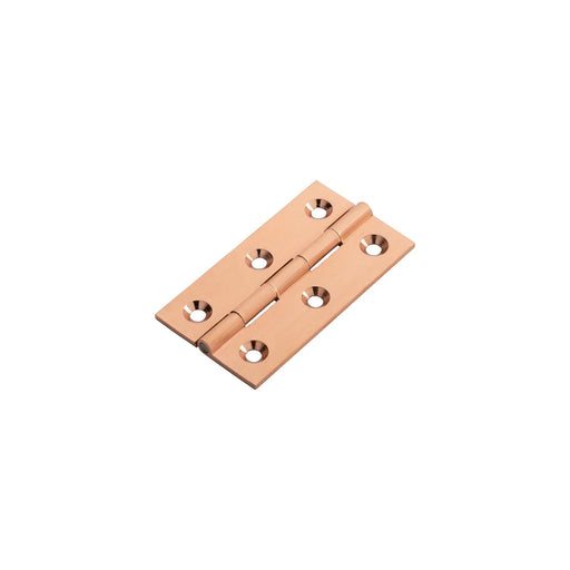 Stax 64 X 35 X 2Mm Cabinet Hinge C/W Screws (Pair) - Satin Copper 64 X 35 X 2mm