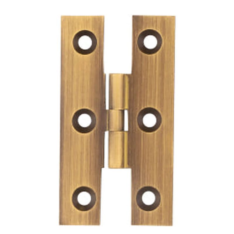 Stax 64 X 35 X 2Mm H Pattern Cabinet Hinge C/W Screws (Pair) - Antique Brass 64 x 35 x 2