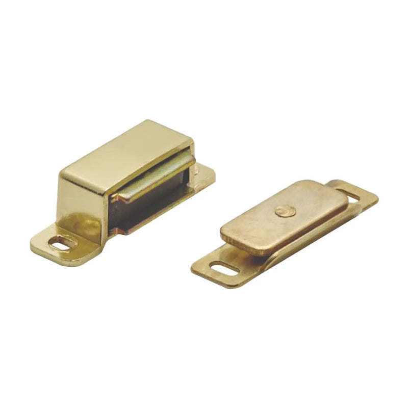 Stax 46 X 15 X 14Mm - Steel Magnetic Catch - 3.5Kg Pull - Electro Brassed 46 x 15 x 14