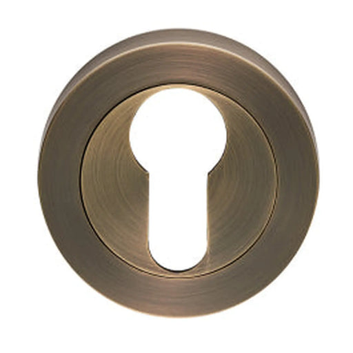 Escutcheon - Euro Profile On Concealed Fix Round Rose - Antique Brass