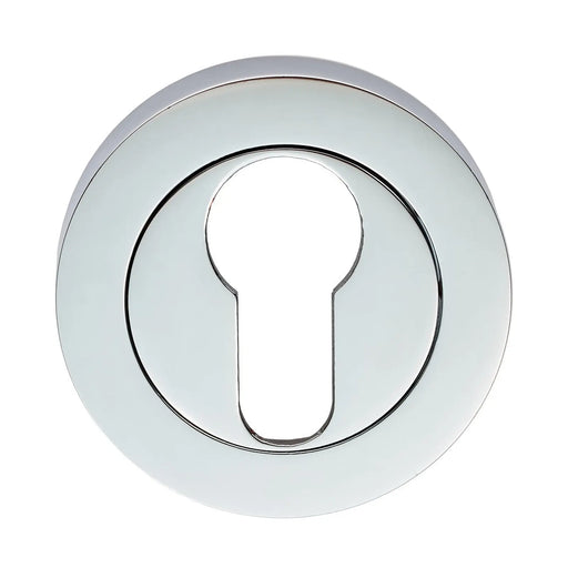 Escutcheon - Euro Profile On Concealed Fix Round Rose - Polished Chrome 52 x 8