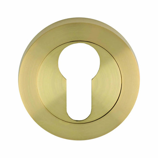 Escutcheon - Euro Profile On Concealed Fix Round Rose - Satin Brass