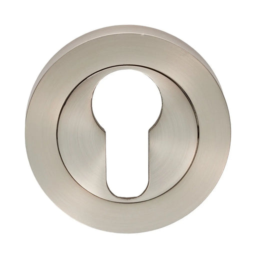Escutcheon - Euro Profile On Concealed Fix Round Rose - Satin Nickel 52 x 8