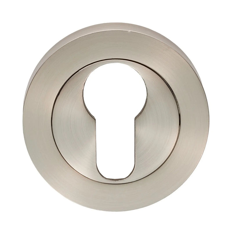 Escutcheon - Euro Profile On Concealed Fix Round Rose - Satin Nickel 52 x 8