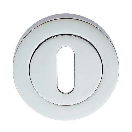 Escutcheon - Lock Profile On Concealed Fix Round Rose - Polished Chrome 52 x 8