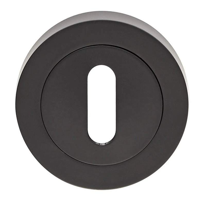 Escutcheon - Lock Profile On Concealed Fix Round Rose - Matt Black