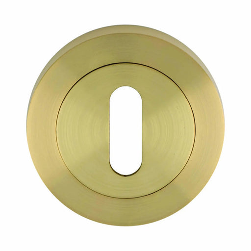 Escutcheon - Lock Profile On Concealed Fix Round Rose - Satin Brass