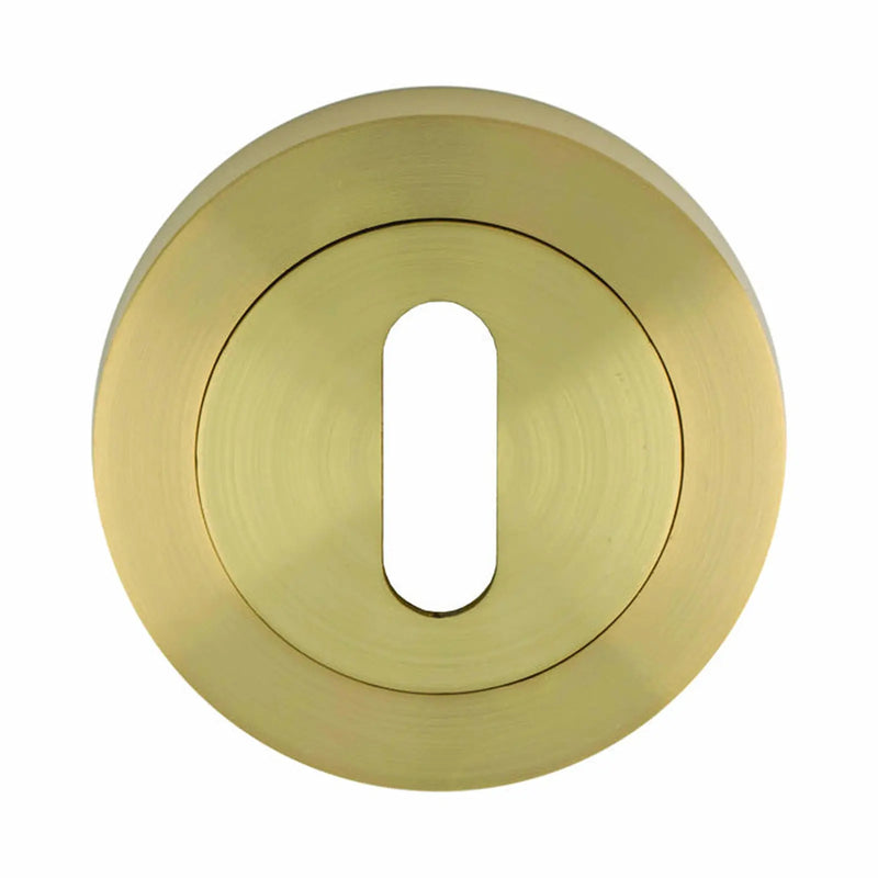 Escutcheon - Lock Profile On Concealed Fix Round Rose - Satin Brass