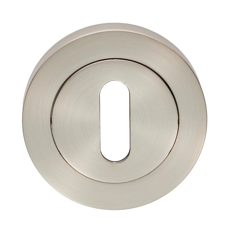 Escutcheon - Lock Profile On Concealed Fix Round Rose - Satin Nickel 52 x 8