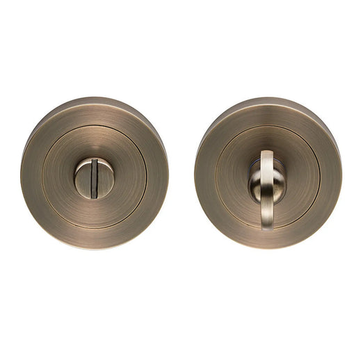 Stax Turn & Release - 5Mm Spindle - Screw-On Round Rose - Antique Brass