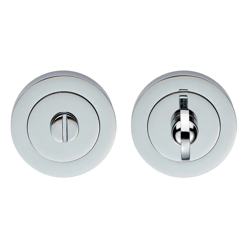 Stax Turn & Release - 5Mm Spindle - Screw-On Round Rose - Blister Pack - Polished Chrome 52 mm