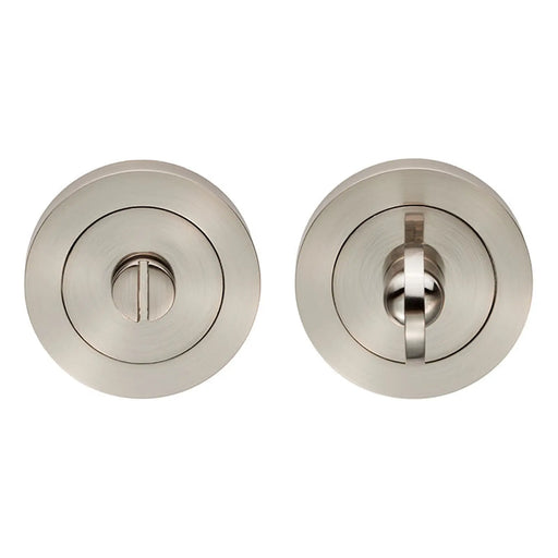 Stax Turn & Release - 5Mm Spindle - Screw-On Round Rose - Retail Pack - Satin Nickel