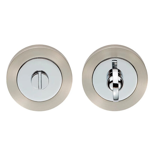 Stax Turn & Release - 5Mm Spindle - Screw-On Round Rose - Satin Nickel/Polished Chrome 52 x 8
