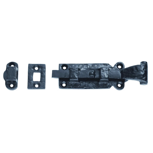 Straight Door Bolt - Black Antique 110MM