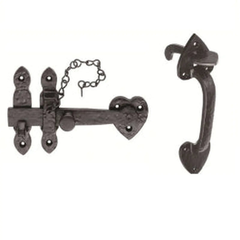 Thumb Latch Set - Black Antique 200MM