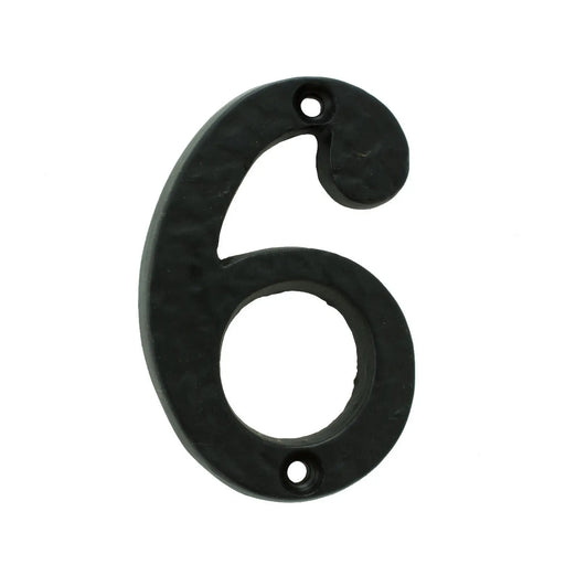 Numeral 6 - Black Antique 76MM