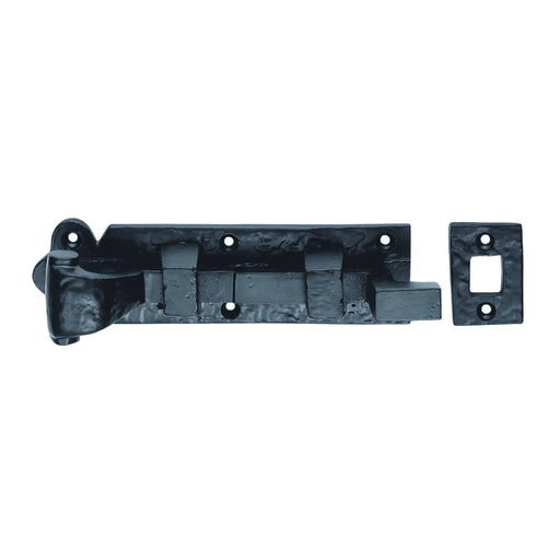 Cranked Door Bolt - Black Antique 203 MM