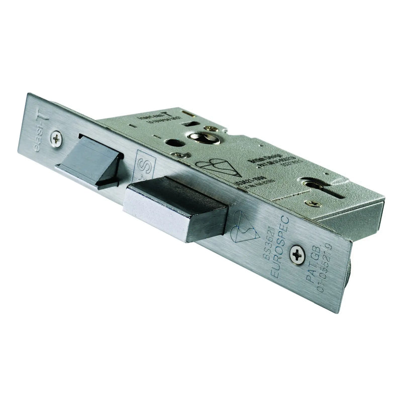 Stax 64Mm Bs Sashlock - 5 Lever - Square - Retail Pack - Satin Stainless Steel