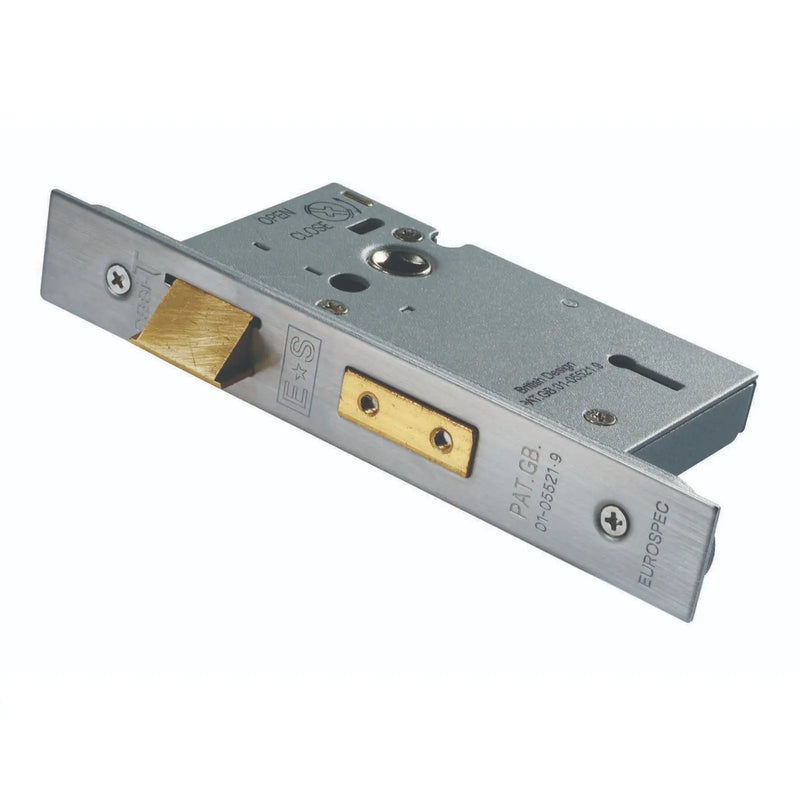 Stax 76Mm Heavy Duty Sashlock - 3 Lever - Radius - Satin Stainless Steel