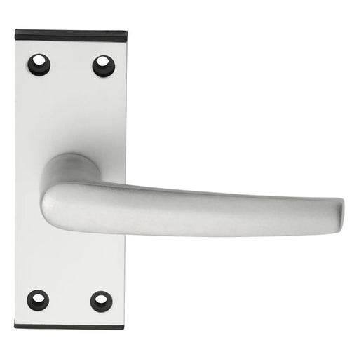 Aluminium Mial Lever On Backplate - Latch - Satin Anodised Aluminium 104 X 38MM