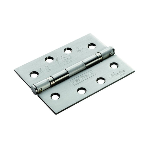Stax 102 X 76 X 2.5Mm Slim Knuckle Ball Bearing Hinge Grade 13 C/W Screws (Pair) - Satin Stainless Steel