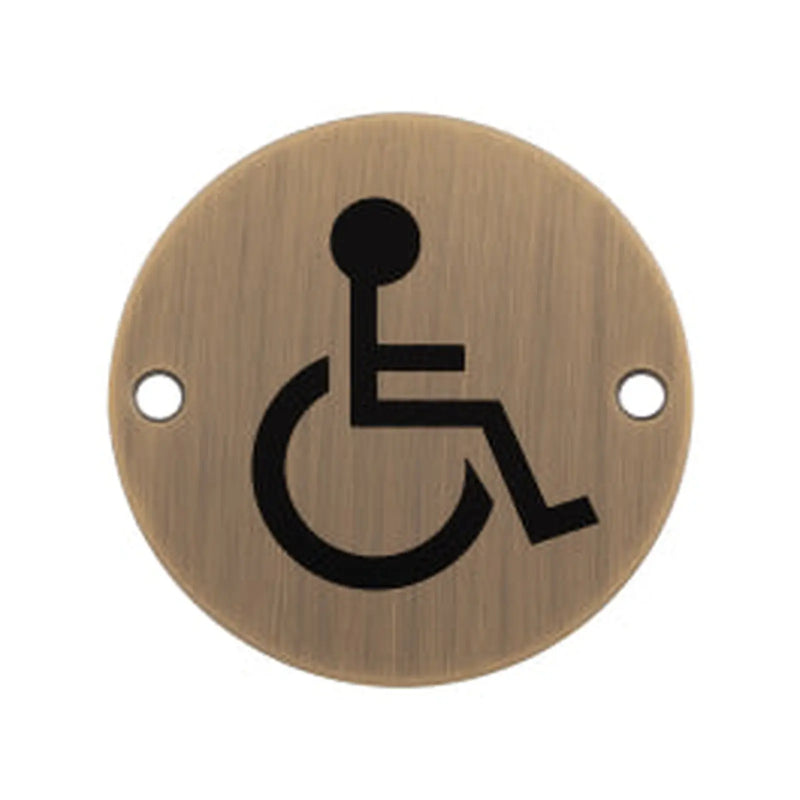 Stax 76Mm Sign - Accessible - Face Fix - Antique Brass