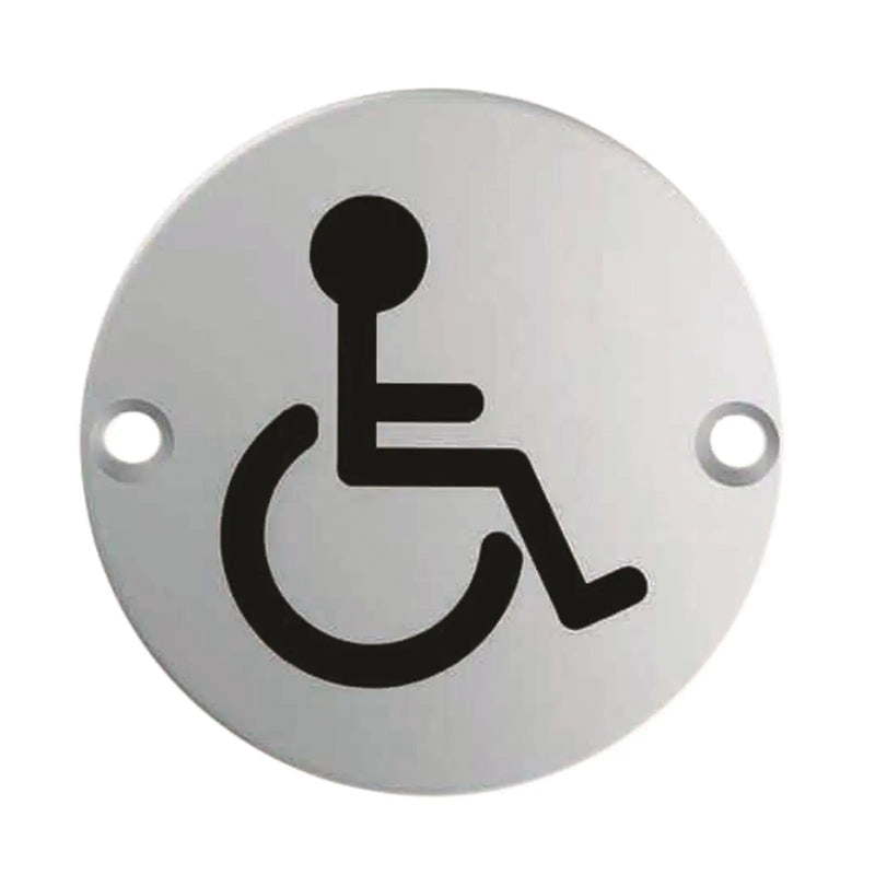 Stax 76Mm Sign - Accessible - Face Fix - Satin Stainless Steel