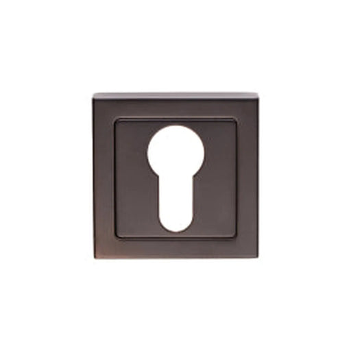Escutcheon - Euro Profile - Push-On Square Rose - Matt Black